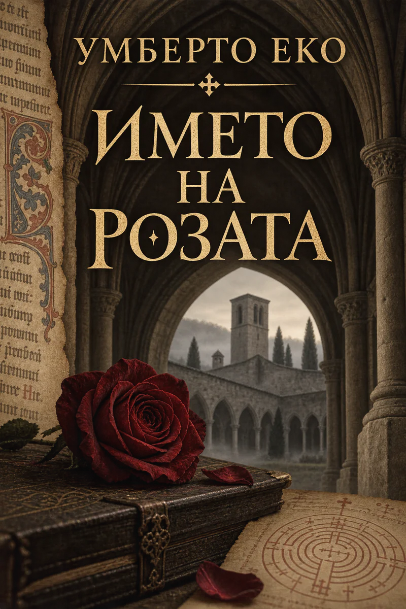 Името на розата — корица