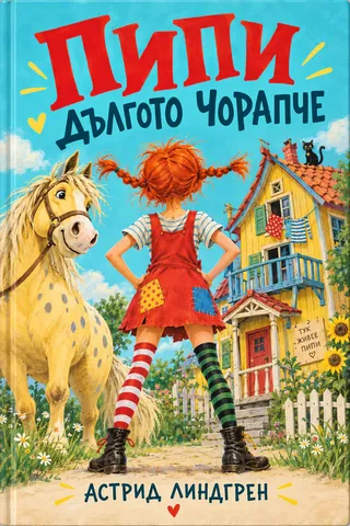 Пипи Дългото чорапче — корица
